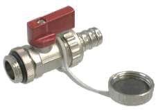 Vypouštěcí kulový kohout FORNARA 1/2"x3/4" s hadicovou přípojkou, niklovaný