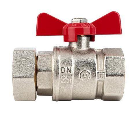 Kulový kohout SPIN 1"x1" s převlečnou maticí, s plochým těsněním, plnoprůtočný, 95°C, PN25, rozebíratelný